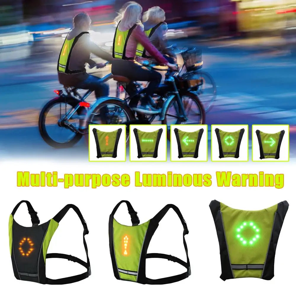 LED Cycling Safety Vest with Bag - ShopandTop