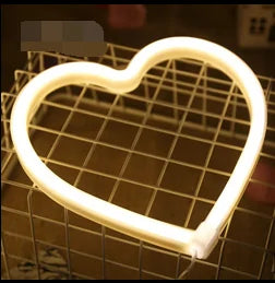 Bedroom Night Lights Neon Heart Lamp - ShopandTop