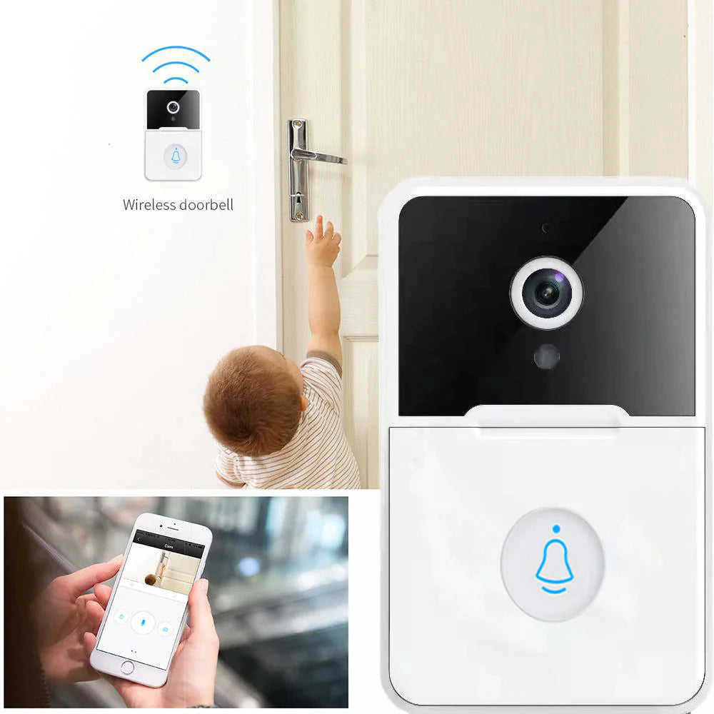 Wireless Security Smart WiFi Doorbell Intercom Video Camera Door Ring Bell Chime - ShopandTop