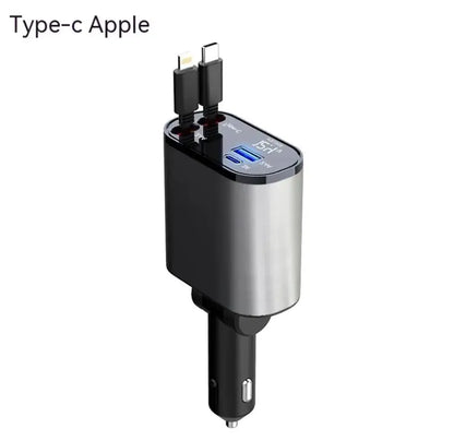 Digital Display Charging USB Adapter Cigarette Lighter One To Four - ShopandTop