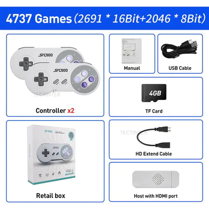 1500 Games HDMI-Compatible Video Game Console for SNES/NES - ShopandTop