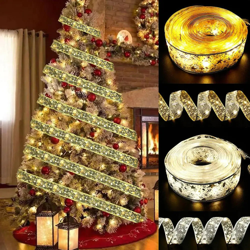 Battery-Operated Christmas Ribbon Light - ShopandTop