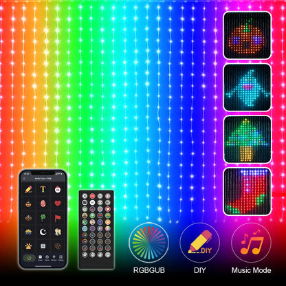 LED Bluetooth Smart RGB Curtain Lights - ShopandTop