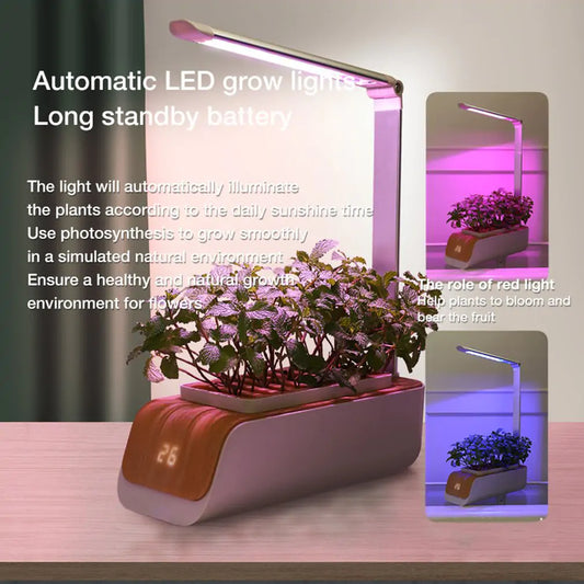 Smart Flower Pot – Automatic Watering, LED Growth Lights, and Smart Reminders for Effortless Plant Care - ShopandTop