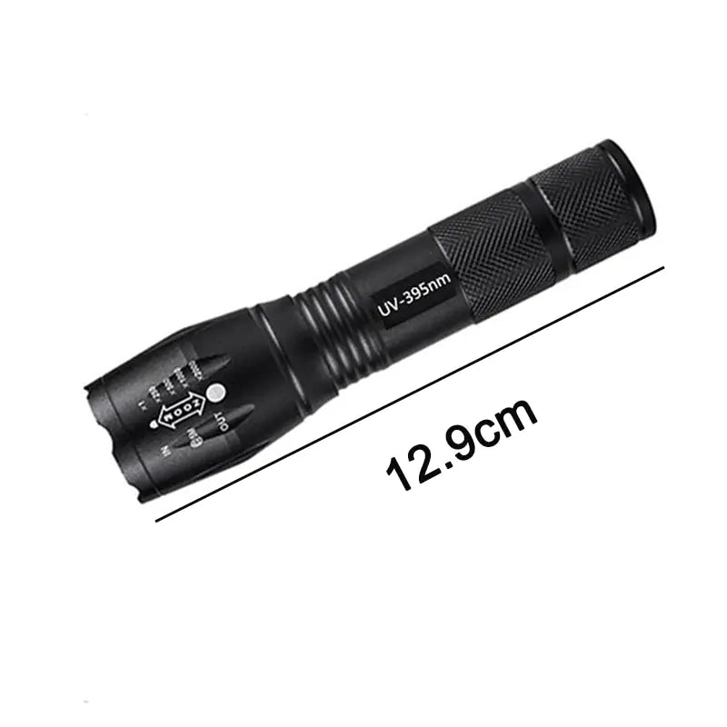 Ultraviolet White Lamp Retractable Flashlight - Dual Lamp Design with Adjustable Beam - ShopandTop