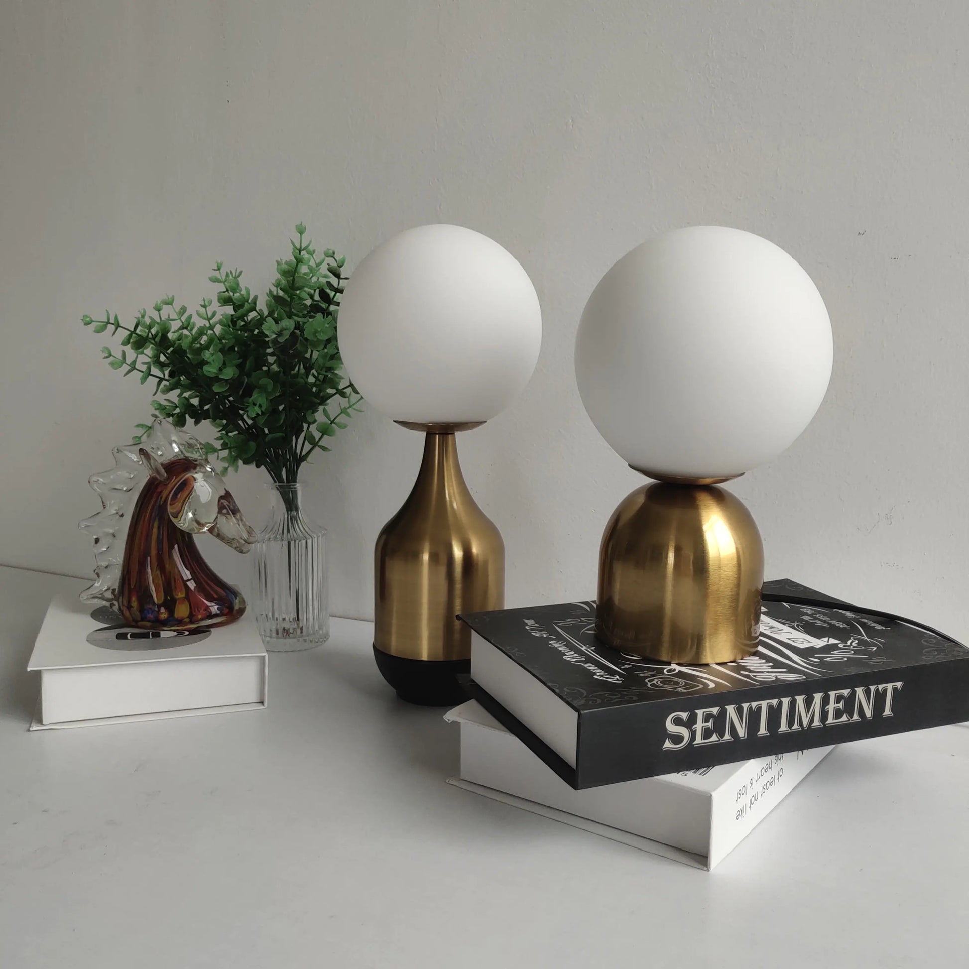 Modern Home Nordic Glass Ball Brass Table Lamps - ShopandTop