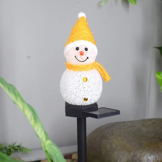 Solar Christmas Lights Snowman - ShopandTop