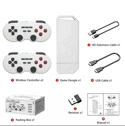 Compact Retro Gaming Console with HDMI and USB Connectivity