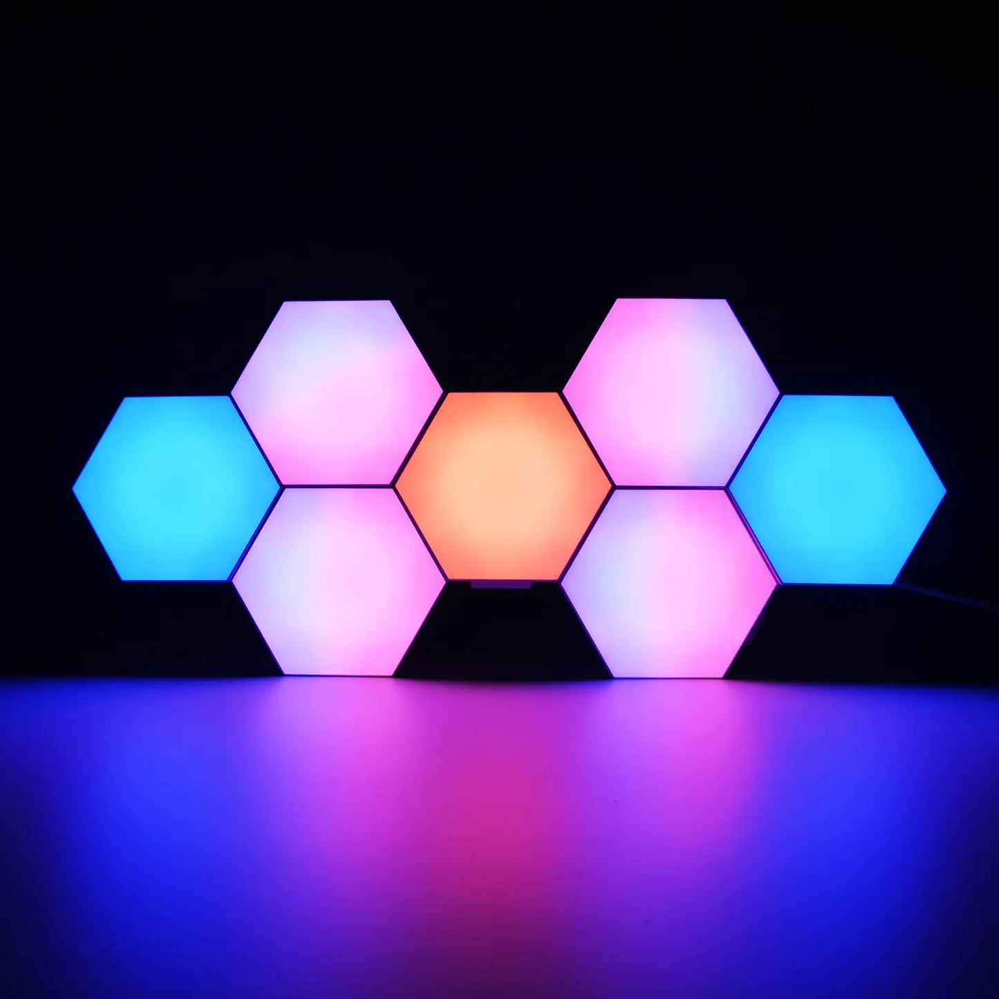 Smart Hexagon Lights – Customizable Modular LED Panels with Smartphone and Voice Control - ShopandTop