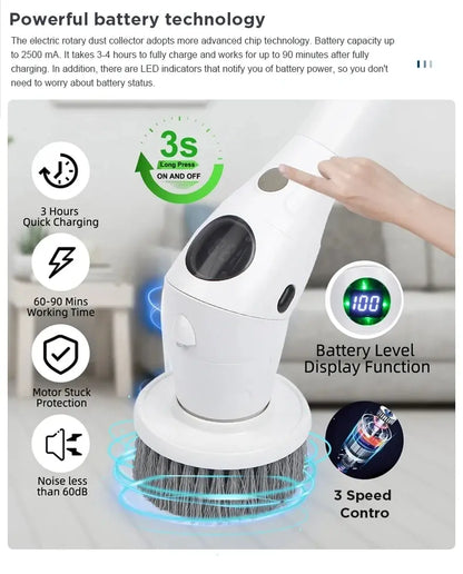 8-in-1 Cordless Powerful Spin Cleaning Brush - ShopandTop