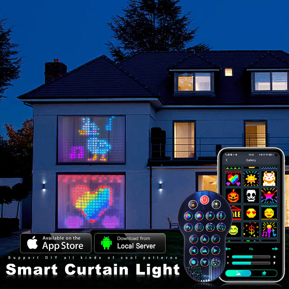 LED Bluetooth Smart RGB Curtain Lights - ShopandTop