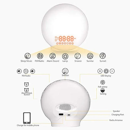 Wake-Up Light Sunrise Simulation Alarm Clock