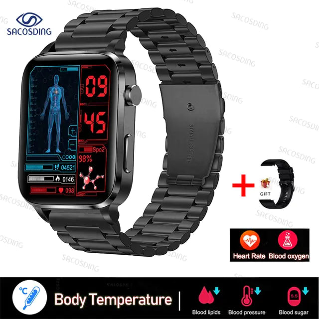 Thermometer Smart Watch – Dual Probe Laser Therapy, Temperature Monitoring, and Comprehensive Health Tracking - ShopandTop