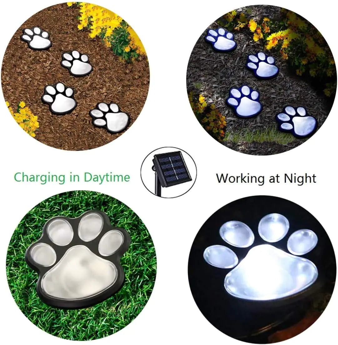 Paw Print Solar Lights - Charming Garden Lighting for Pet Lovers - ShopandTop