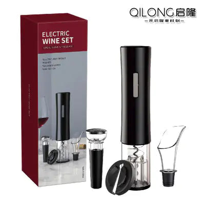 Wine And Dine Auto Powered Wine Set Uncork, Pour And Preserve