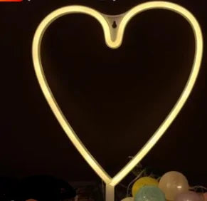 Bedroom Night Lights Neon Heart Lamp - ShopandTop