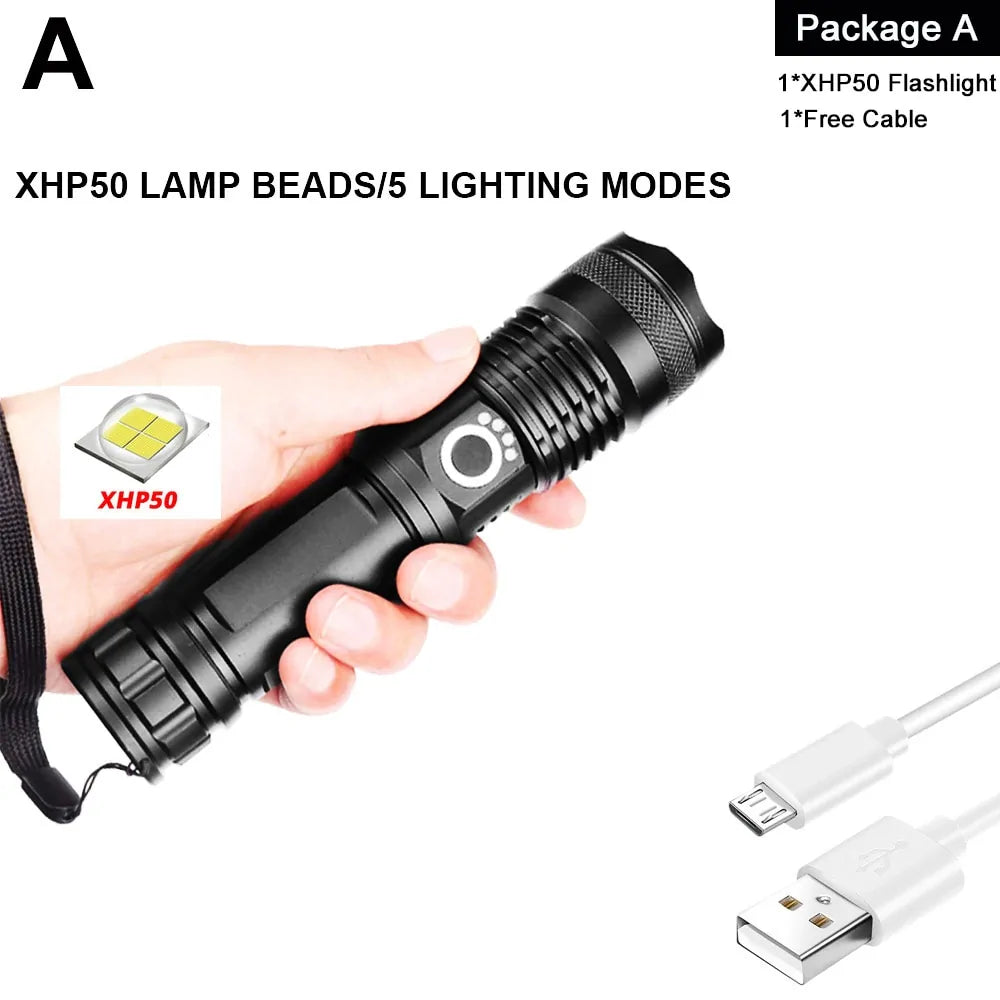 XHP Flashlight Series by Mixxar – USB Rechargeable, Ultra-Bright, and Waterproof - ShopandTop