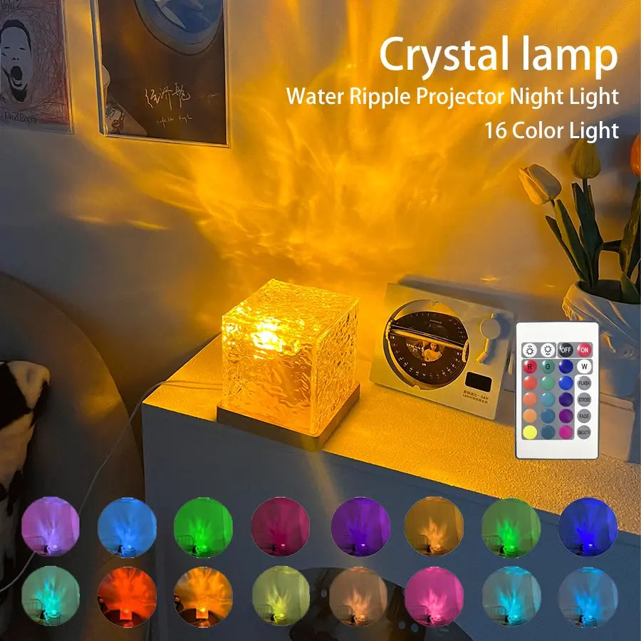 Dynamic Rotating Water Ripple Projector Night Light - ShopandTop