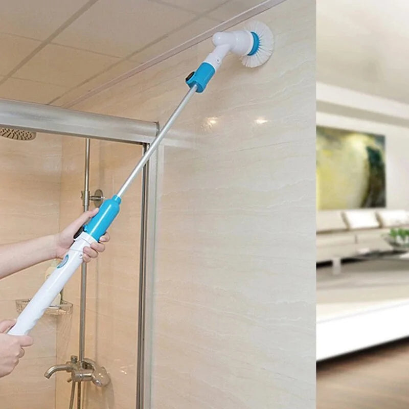 Electric Spin Scrubber Turbo Scrub Cleaning Brush Cordless Chargeable Bathroom Cleaner - ShopandTop