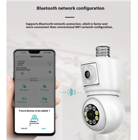 Lamp-Head Surveillance Camera with Mobile Phone Remote Access - ShopandTop