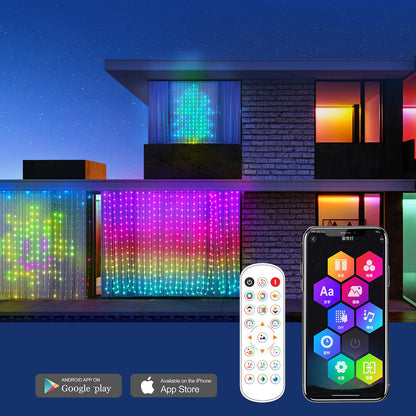 LED Bluetooth Smart RGB Curtain Lights - ShopandTop