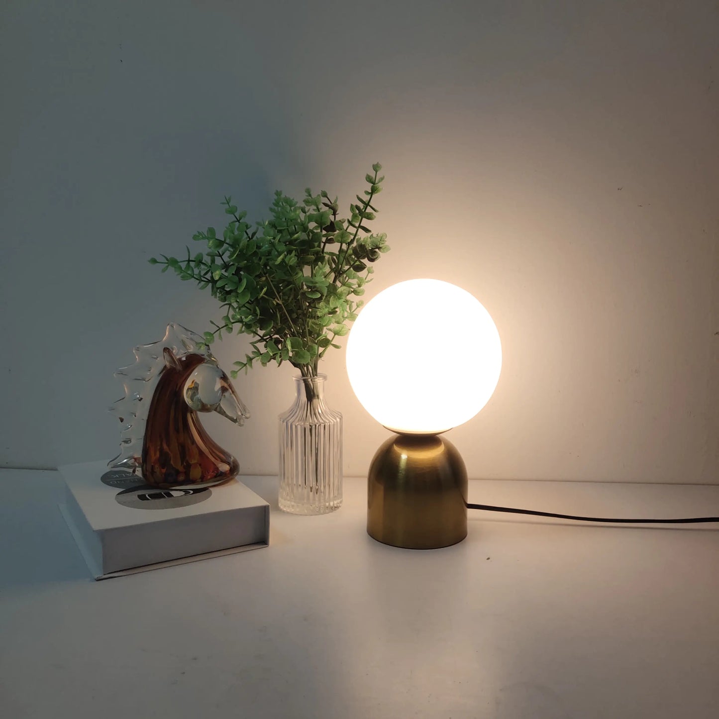 Modern Home Nordic Glass Ball Brass Table Lamps - ShopandTop