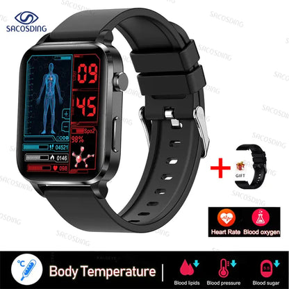 Thermometer Smart Watch – Dual Probe Laser Therapy, Temperature Monitoring, and Comprehensive Health Tracking - ShopandTop