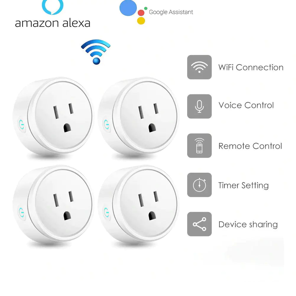 Smart Home Outlet - WiFi Plug with Alexa & Google Assistant Control - ShopandTop