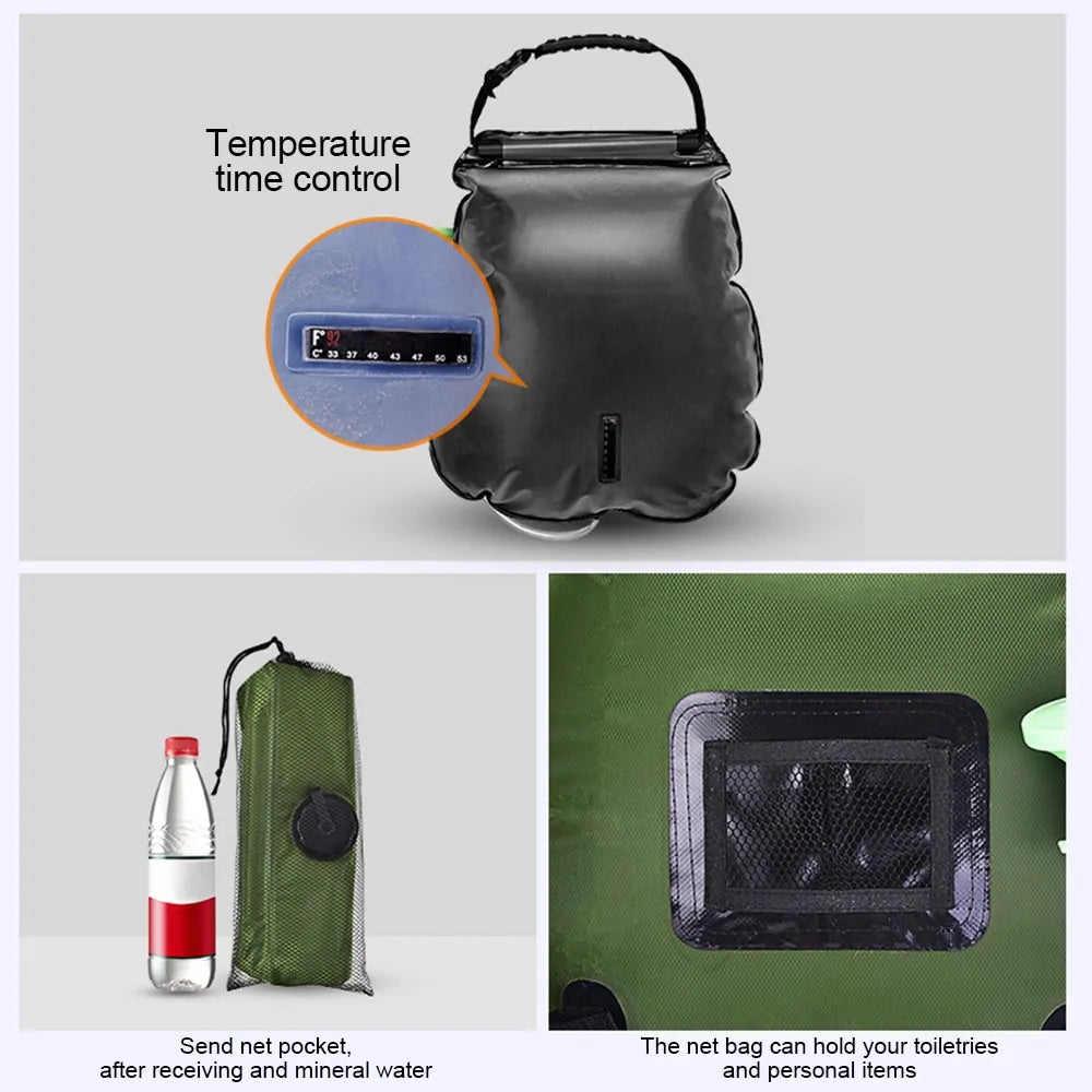 Solar Power Water Bag – Eco-Friendly Outdoor Shower for Camping, Hiking, and More - ShopandTop