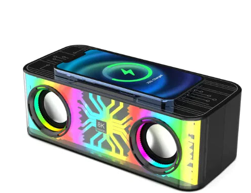 Colorful Light Bluetooth Speaker Dual Speaker Outdoor Wireless Charger