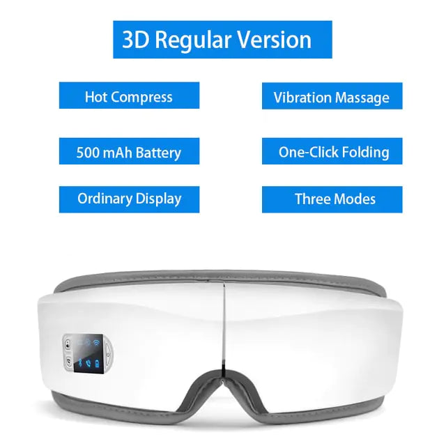 4D Smart Airbag Vibration Eye Massager - Hot Compress with Bluetooth Music - ShopandTop