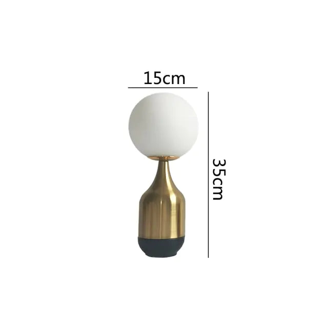 Modern Home Nordic Glass Ball Brass Table Lamps - ShopandTop