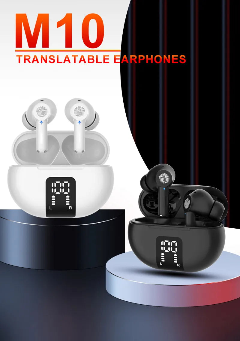 TWS Wireless Bluetooth New M10 Translation Headphones - ShopandTop