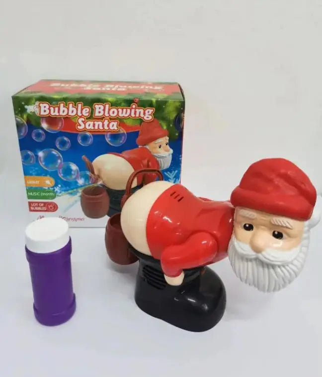 Electric Santa Claus Bubbles Machine Blowing Bubbles Music Light Entertainment Toy Prank Funny Ornament Christmas Gifts Christmas Decorations - ShopandTop