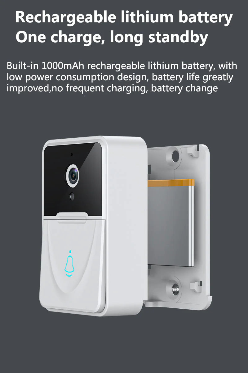 Wireless Security Smart WiFi Doorbell Intercom Video Camera Door Ring Bell Chime - ShopandTop