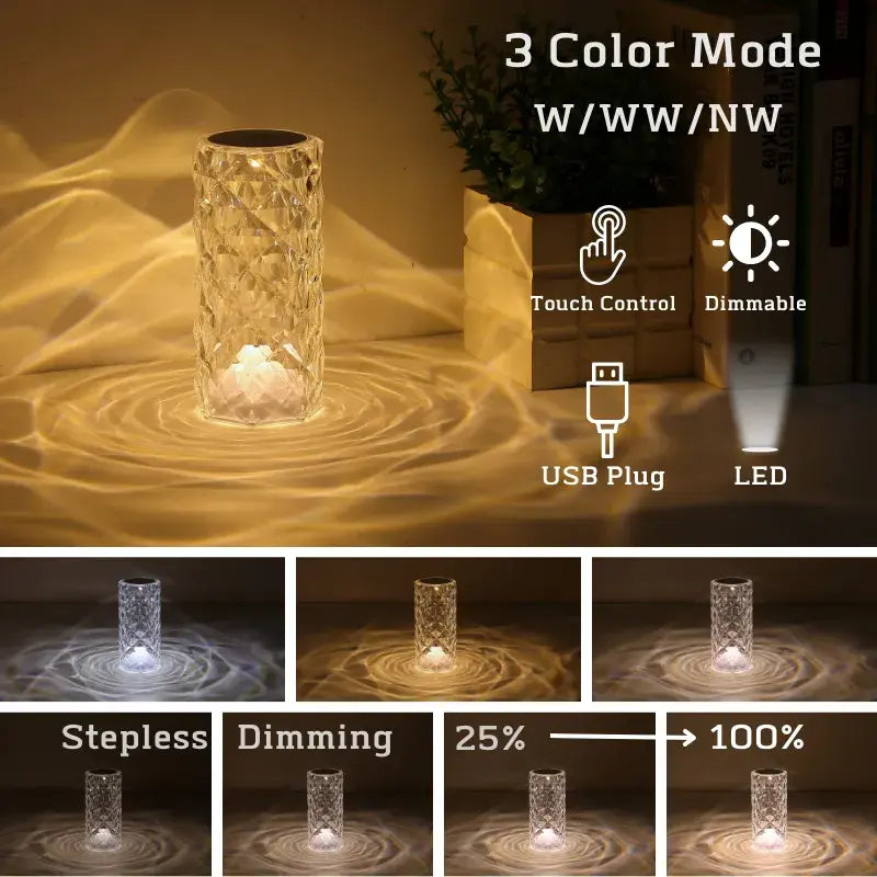 Crystal Table Lamp For Bedroom - ShopandTop