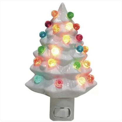 American Standard Plug Ceramic Christmas Tree Night Lamp - ShopandTop