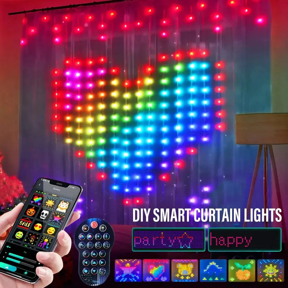 LED Bluetooth Smart RGB Curtain Lights - ShopandTop