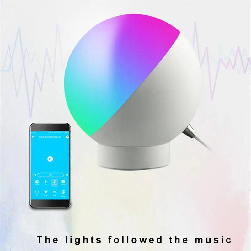 Smart Bedside Lamp – Voice-Controlled, Energy-Efficient LED with Customizable Colors and App Control - ShopandTop