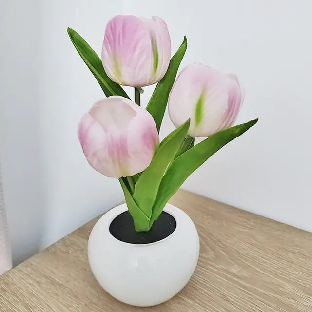 LED Simulation Tulip Flower Pot Lamp - ShopandTop