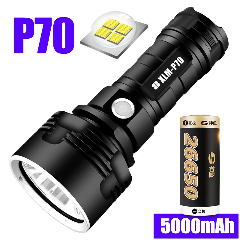 Ultra-Powerful LED Flashlight - Direct Charge & Battery Monitoring - ShopandTop