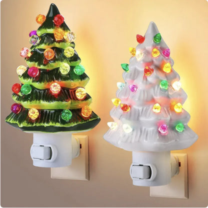 American Standard Plug Ceramic Christmas Tree Night Lamp - ShopandTop