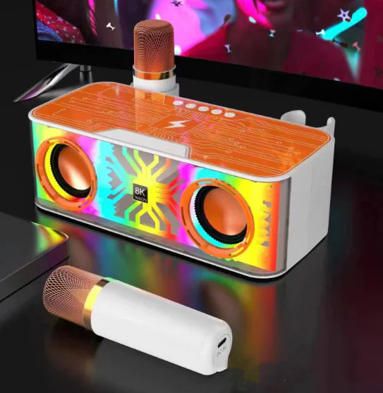 Colorful Light Bluetooth Speaker Dual Speaker Outdoor Wireless Charger