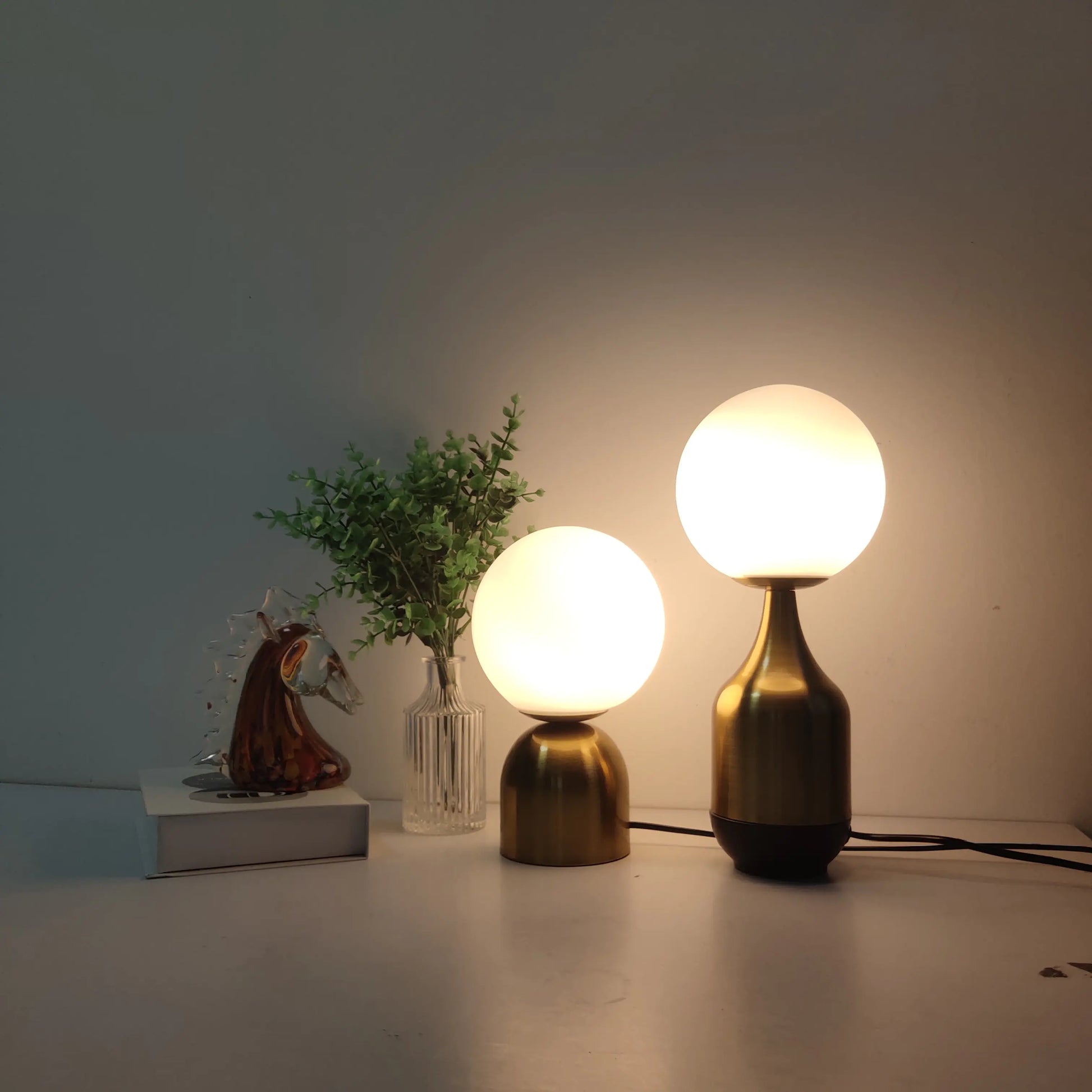 Modern Home Nordic Glass Ball Brass Table Lamps - ShopandTop