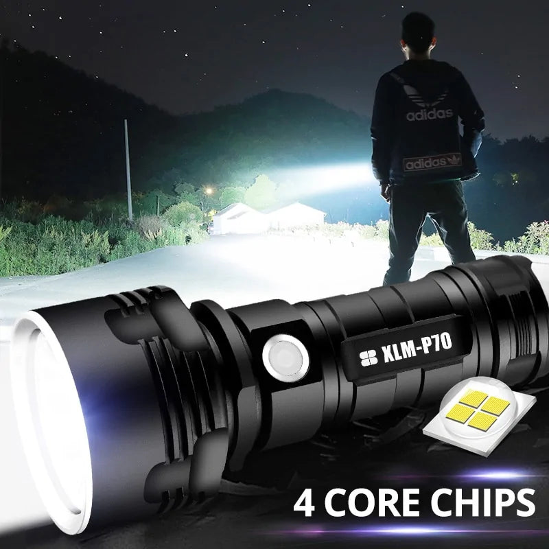 Ultra-Powerful LED Flashlight - Direct Charge & Battery Monitoring - ShopandTop