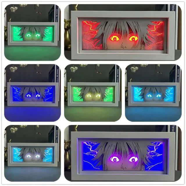 Light Box Jujutsu Kaisen Anime Satoru Gojo Eye Face Lamp For Bedroom Decor - ShopandTop