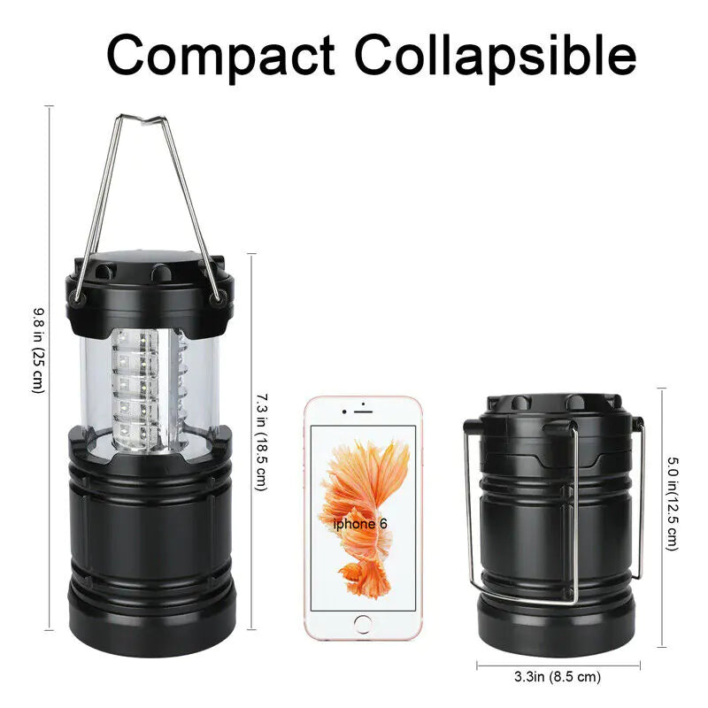 Ultra Bright Portable Collapsible 30 LEDs Hiking Camping Lantern Tent Light Lamp - ShopandTop