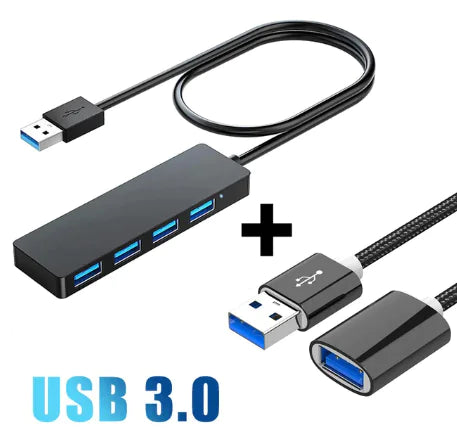 4 Port Usb 3.0 Hub Usb 3.0 Extension Cord - ShopandTop