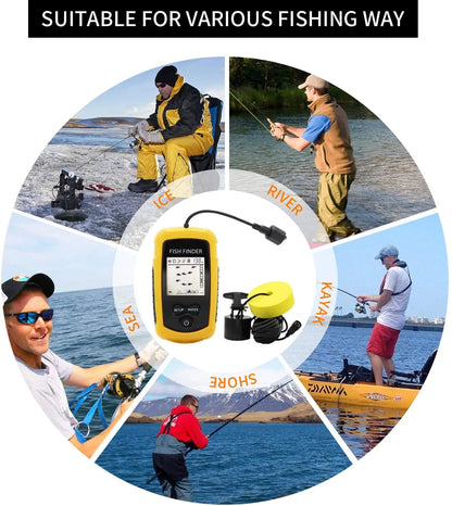 Alarm 100m Portable Sonar Fish Finder