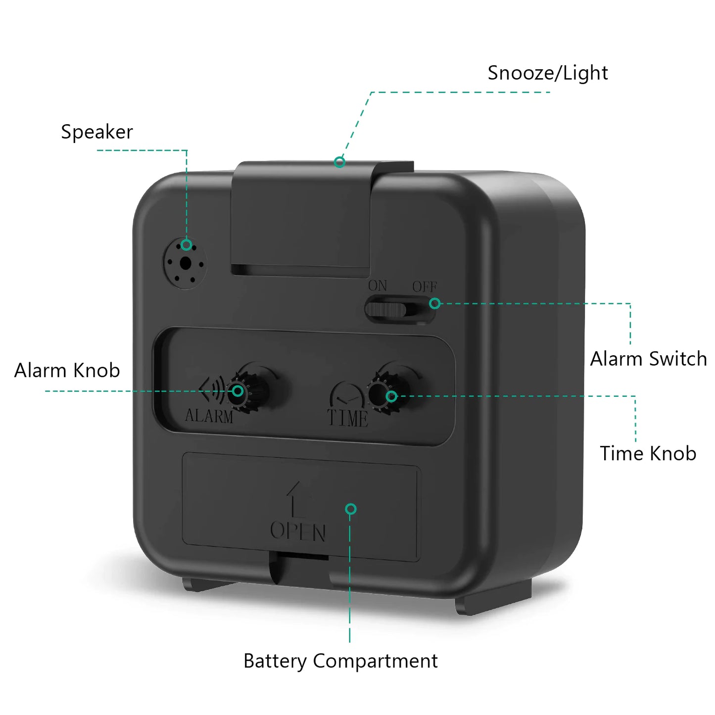 LED Desk Alarm Clock Nightlight - ShopandTop